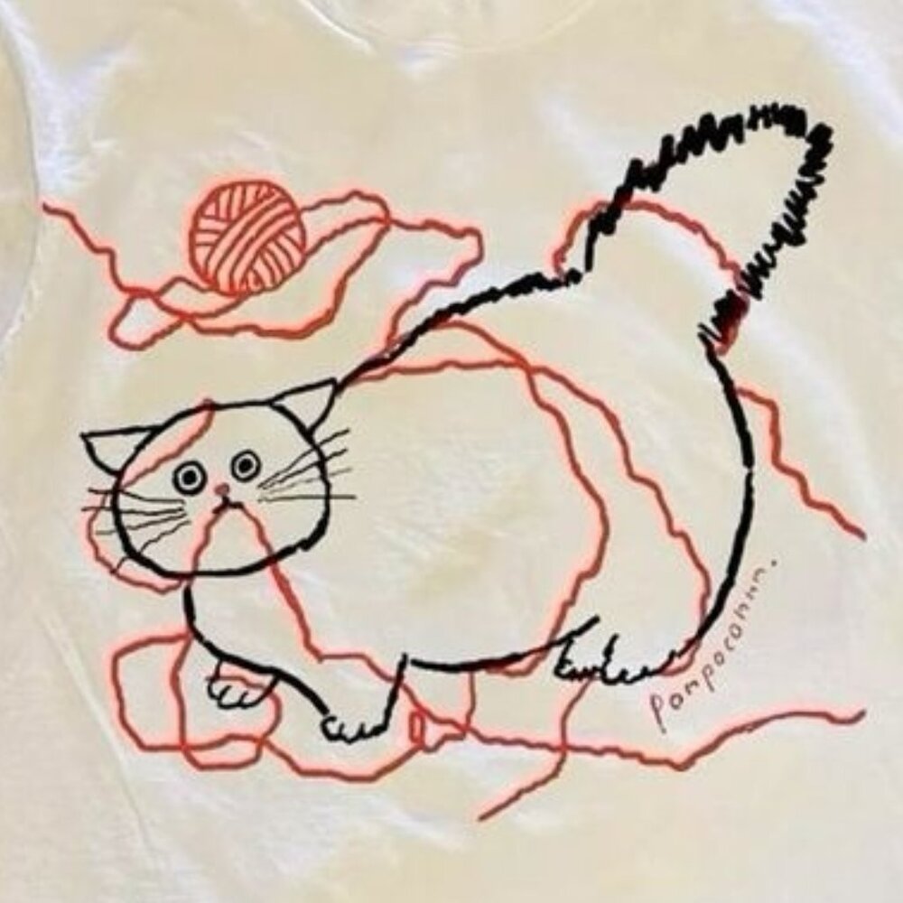 Funny Cat Tee, Cat Graphics Tee, Unisex Tee - Picture 2 of 3
